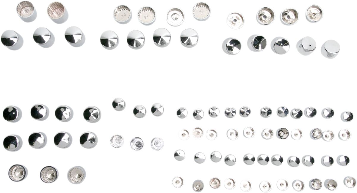 Drag Specialties Bolt Cover Kit Standard Chrome Hardware Kits Drag Specialties