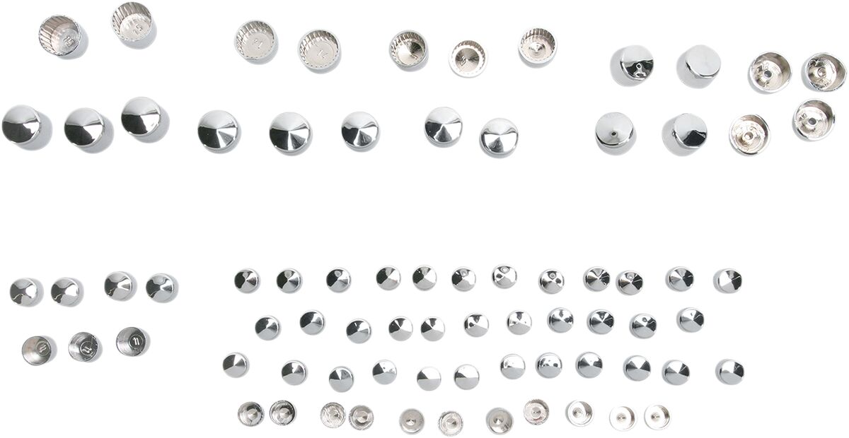 Drag Specialties Bolt Cover Kit Standard Chrome Hardware Kits Drag Specialties