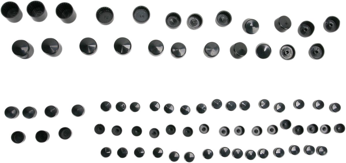 Drag Specialties Bolt Cover Kit Standard Black Hardware Kits Drag Specialties