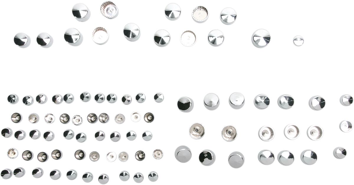 Drag Specialties Bolt Cover Kit Standard Chrome Hardware Kits Drag Specialties