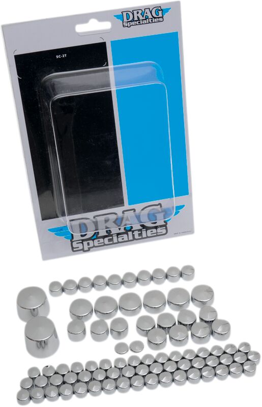 Drag Specialties Bolt Cover Kit Standard Chrome Hardware Kits Drag Specialties
