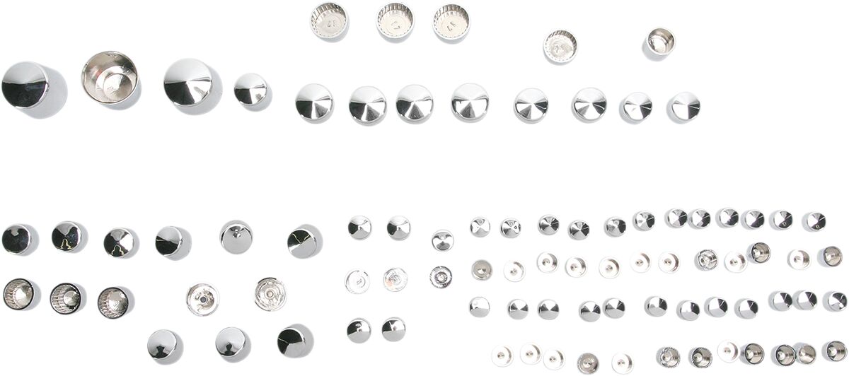 Drag Specialties Bolt Cover Kit Standard Chrome Hardware Kits Drag Specialties