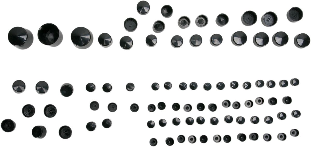 Drag Specialties Bolt Cover Kit Standard Black Hardware Kits Drag Specialties