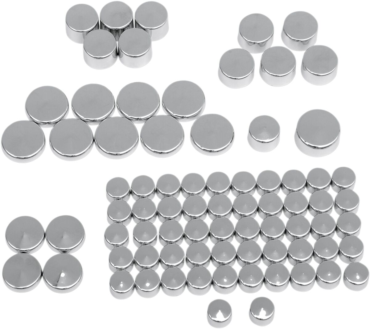 Drag Specialties Bolt Cover Kit Standard Chrome Hardware Kits Drag Specialties