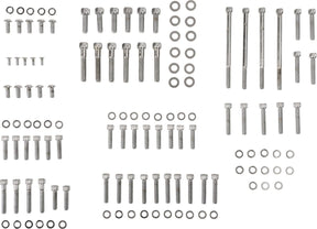 Drag Specialties Chrome Socket Head Motor Bolt Kit Knurled Hardware Kits Drag Specialties
