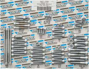 Drag Specialties Chrome Socket Head Motor Bolt Kit Knurled Hardware Kits Drag Specialties