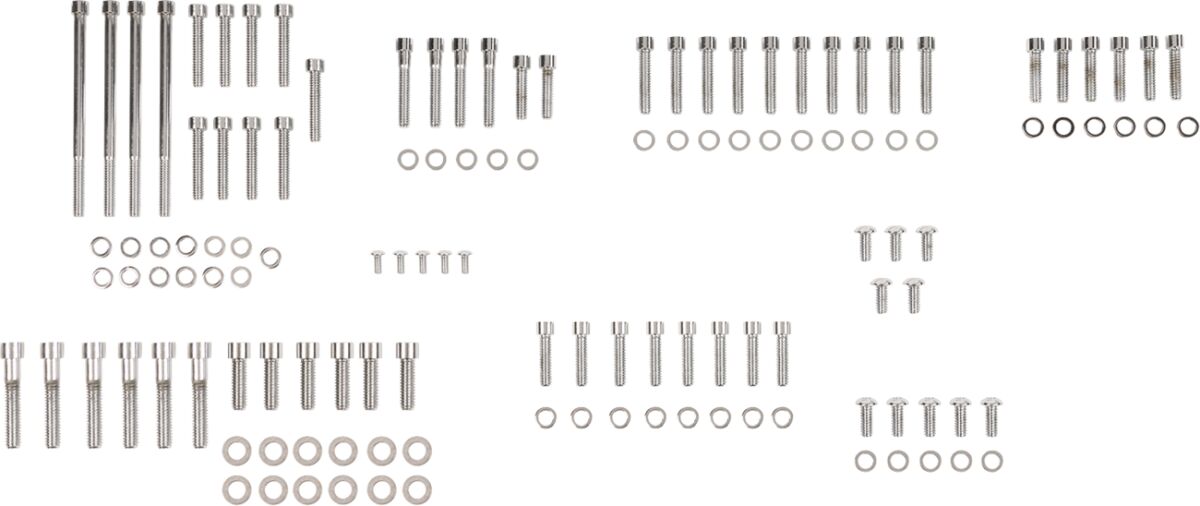 Drag Specialties Chrome Socket Head Motor Bolt Kit Smooth Hardware Kits Drag Specialties