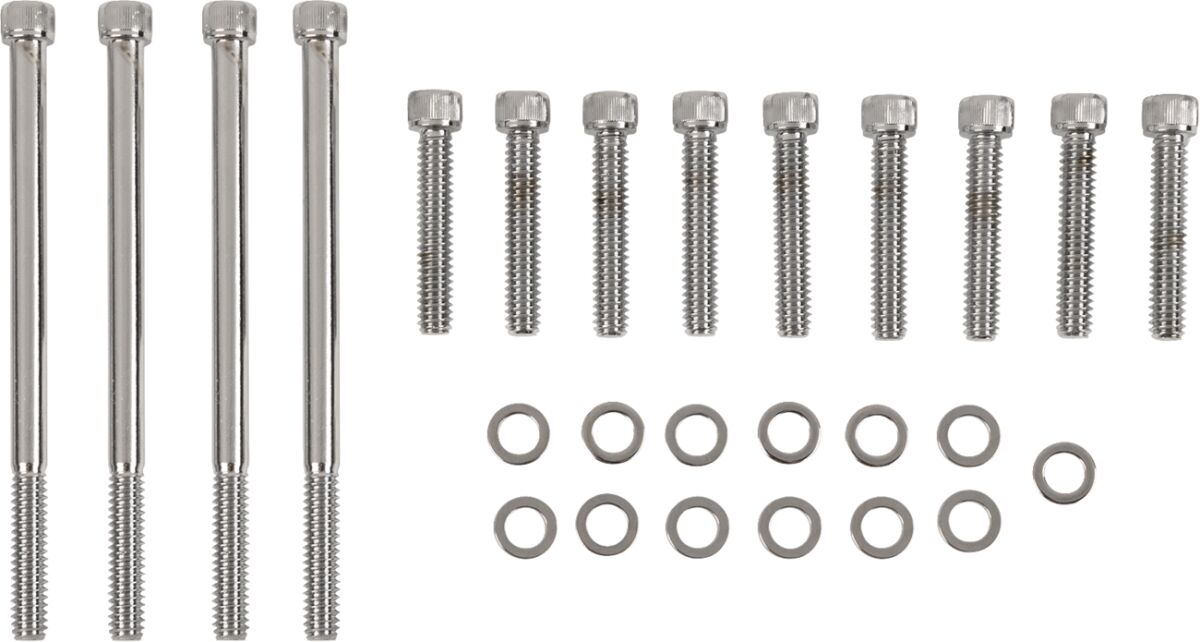 Drag Specialties Chrome Socket Head Primary Cover Bolt Kit Knurled Hardware Kits Drag Specialties
