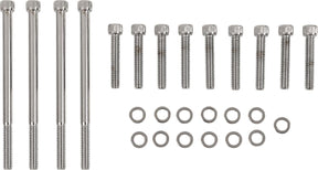 Drag Specialties Chrome Socket Head Primary Cover Bolt Kit Knurled Hardware Kits Drag Specialties