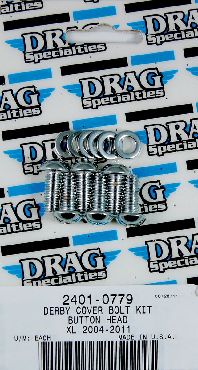 Drag Specialties Chrome Derby Cover Bolt Kit Torx Hardware Kits Drag Specialties