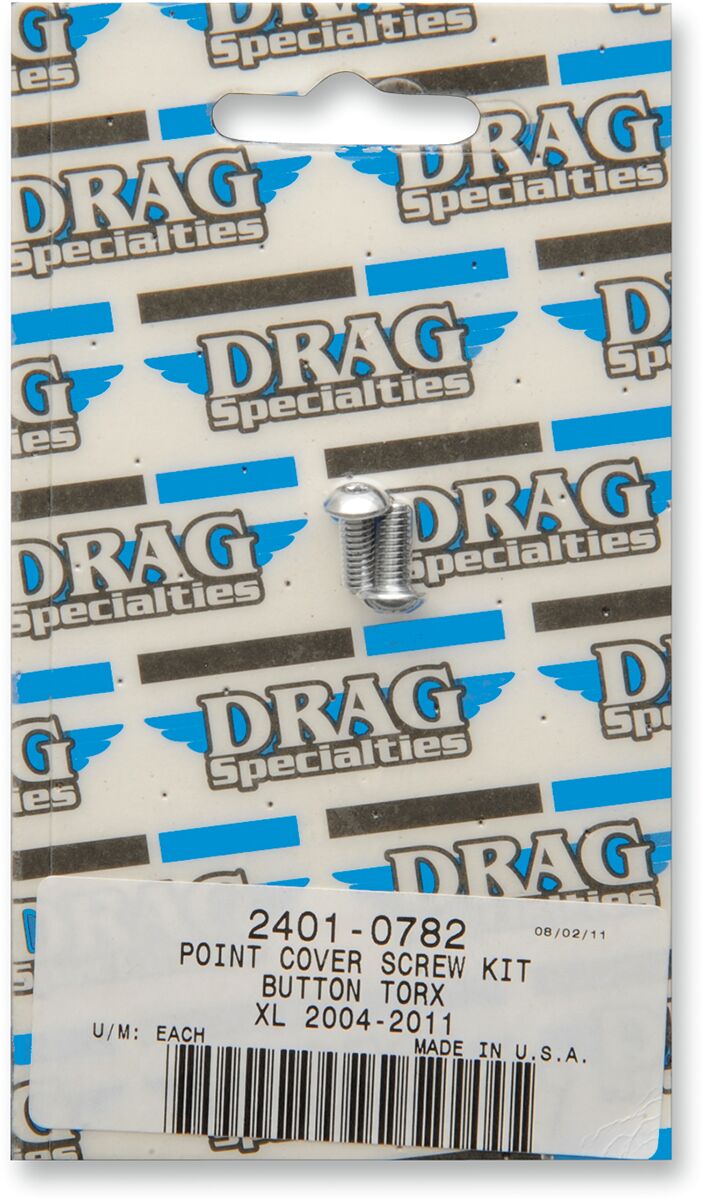 Drag Specialties Chrome Point Cover Bolt Kit Torx Hardware Kits Drag Specialties