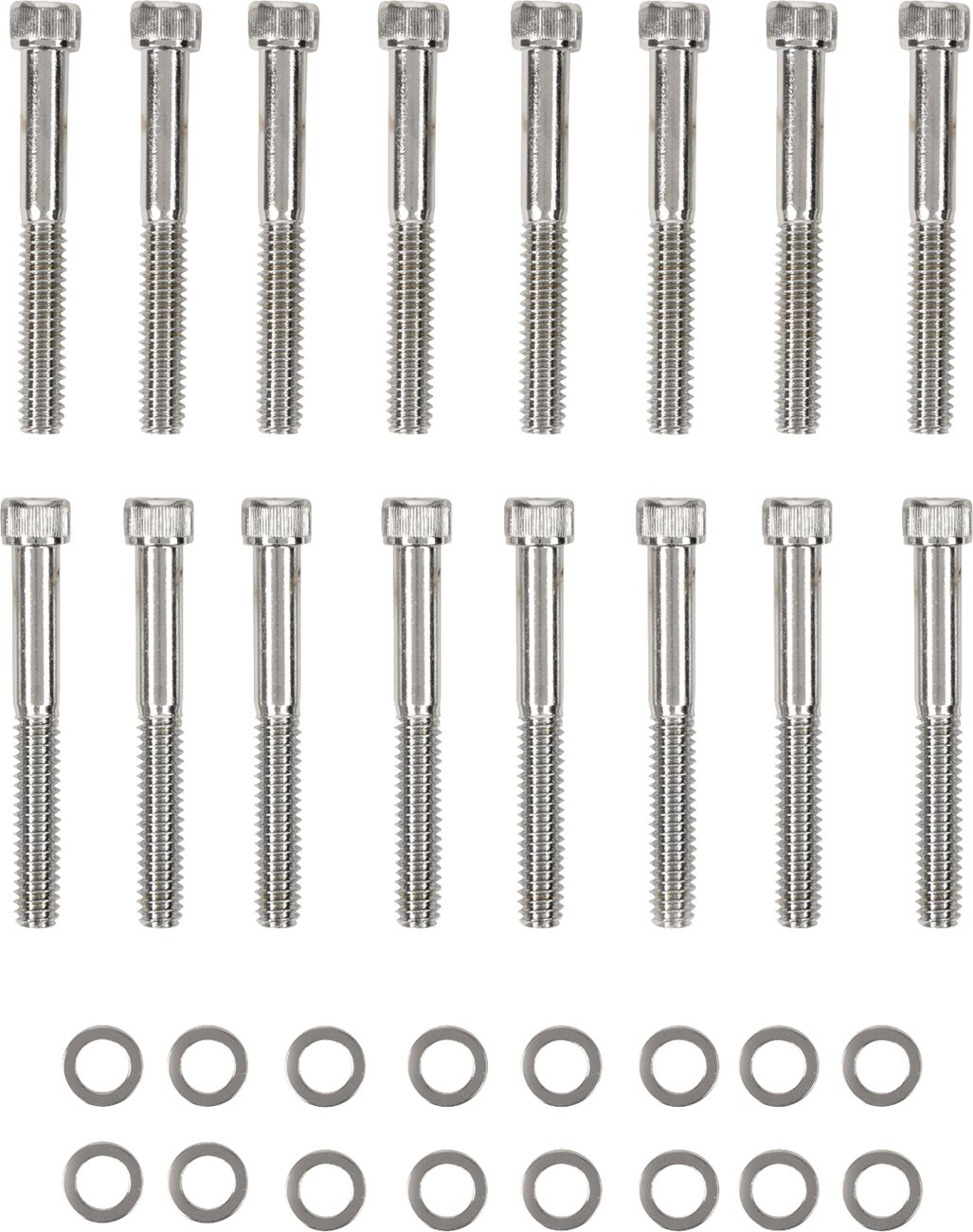 Drag Specialties Chrome Socket Head Primary Cover Bolt Kit Knurled Hardware Kits Drag Specialties