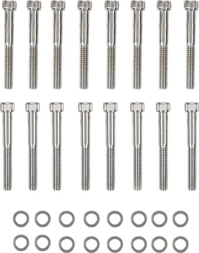 Drag Specialties Chrome Socket Head Primary Cover Bolt Kit Knurled Hardware Kits Drag Specialties