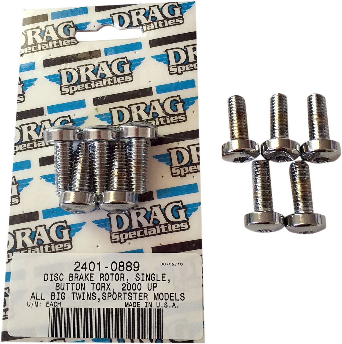 Drag Specialties Kit Rotor To Hub Frnt Chr HARDWARE KITS - APPLICATION RE Drag Specialties