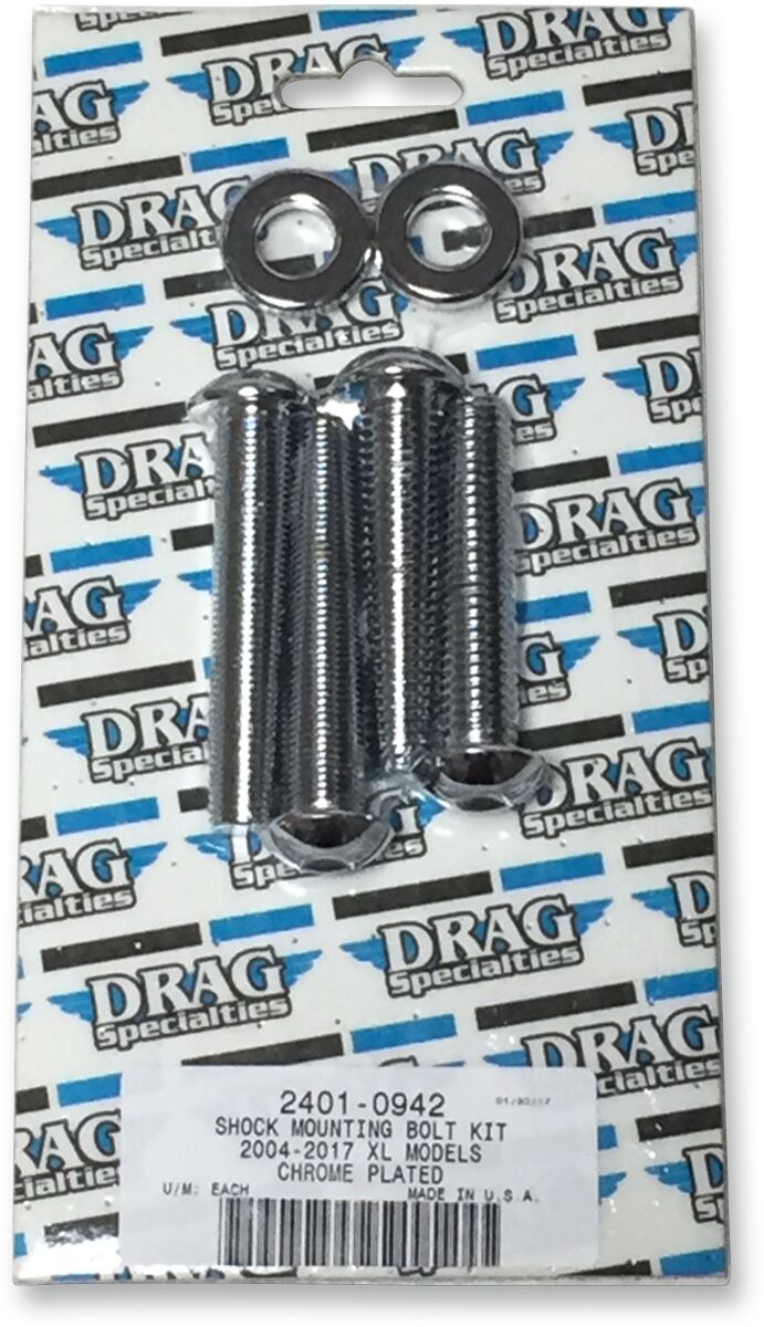 Drag Specialties Shock Rear Mount Kit Chrome Hardware Kits Drag Specialties
