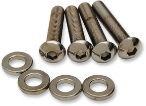 Drag Specialties Shock Mount Kit Blk Chrom HARDWARE KITS - APPLICATION RE Drag Specialties