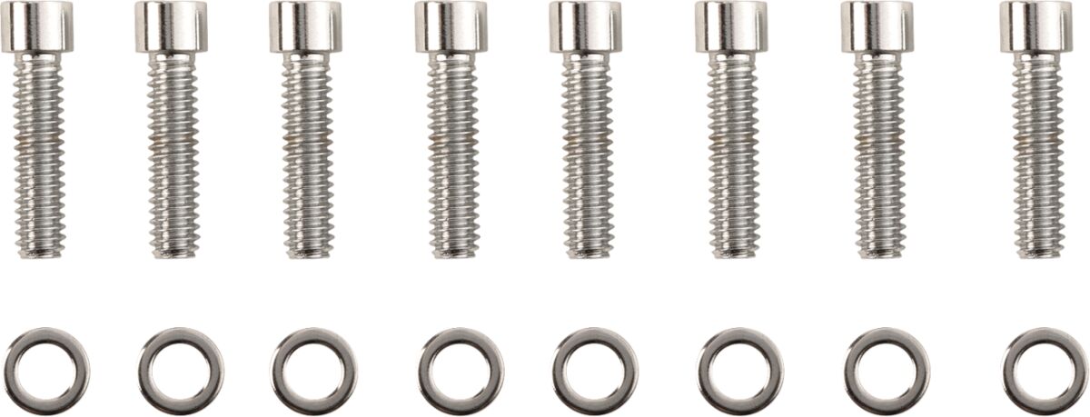 Drag Specialties Bolt Kit M8 Lifter Block Smooth Socket Head Chrome Hardware Kits Drag Specialties