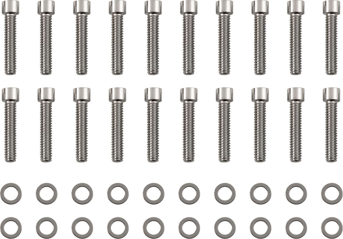 Drag Specialties Bolt Kit M8 Rocker Box Smooth Socket Head Chrome Hardware Kits Drag Specialties