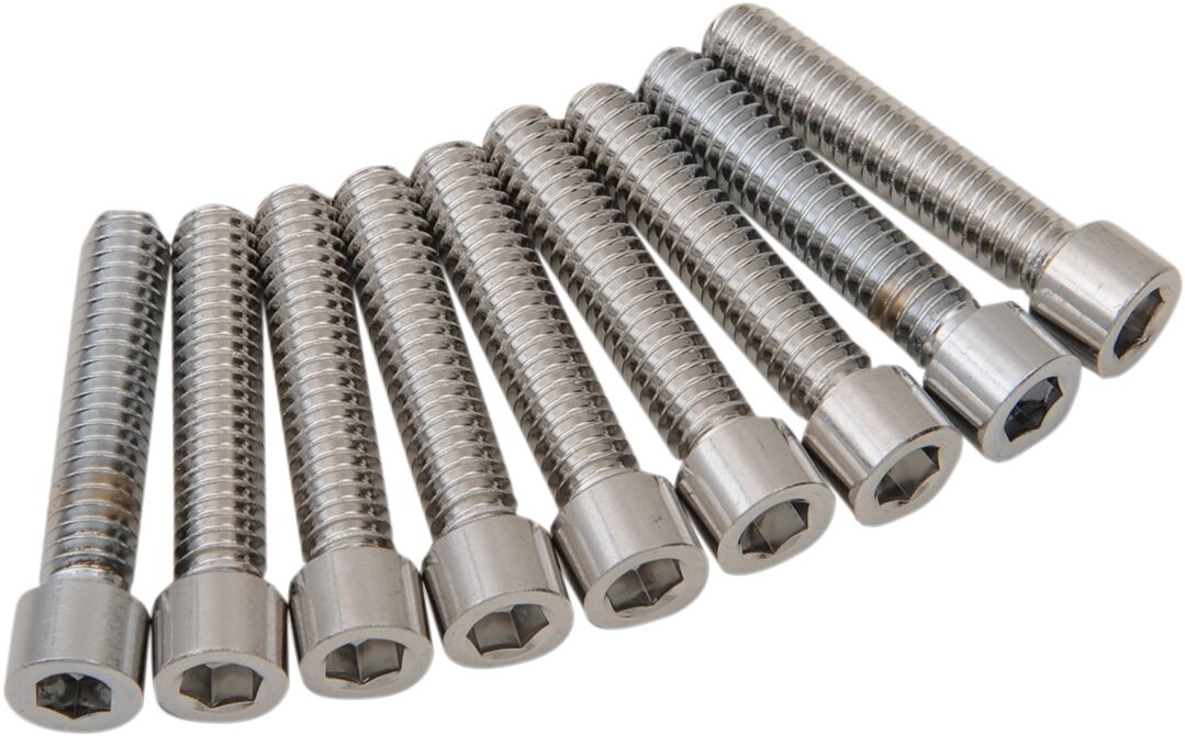Drag Specialties Bolt Kit M8 Cam Cover Smooth Socket Head Chrome Hardware Kits Drag Specialties