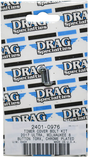 Drag Specialties Bolt Kit M8 Cover Timing Torx Head Chrome Hardware Kits Drag Specialties