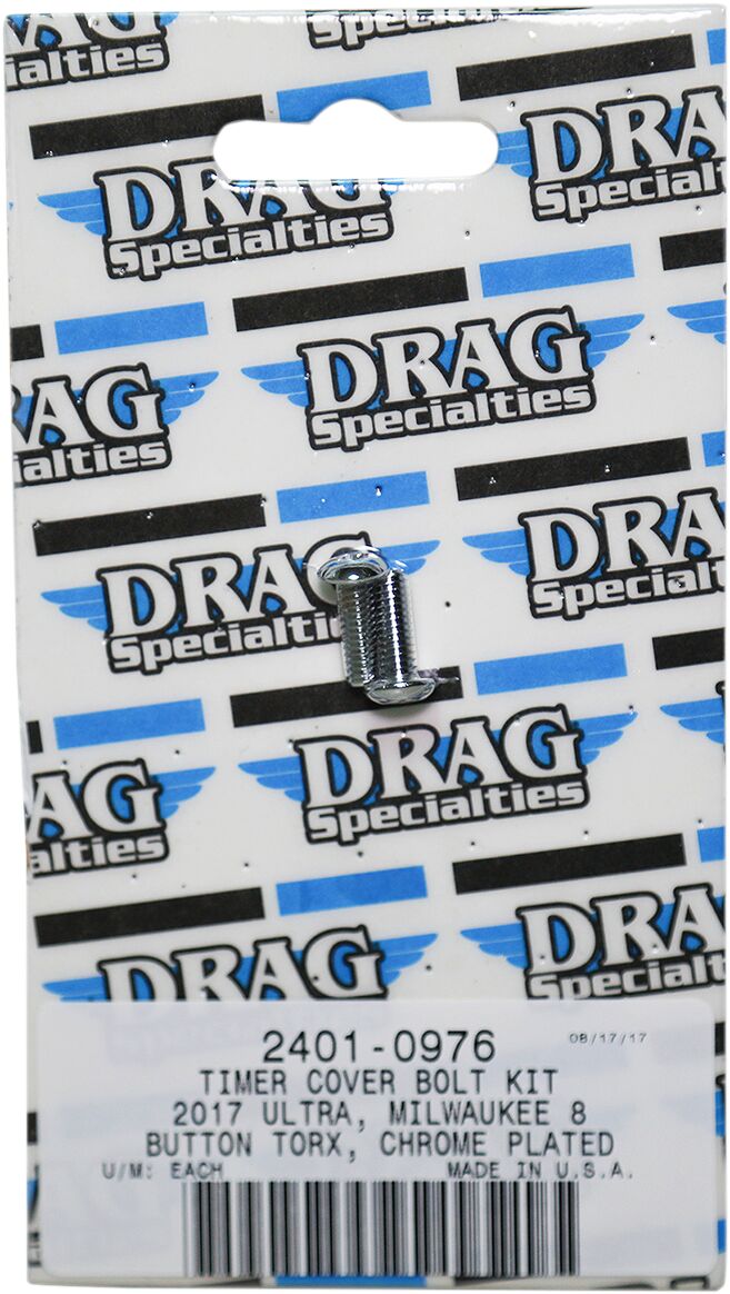 Drag Specialties Bolt Kit M8 Cover Timing Torx Head Chrome Hardware Kits Drag Specialties