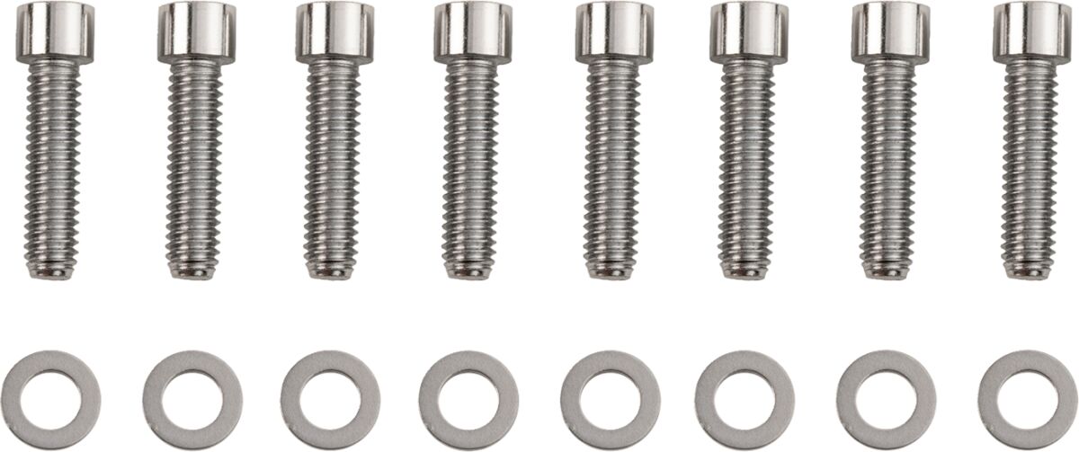 Drag Specialties Bolt Kit M8 Tranmission Bearing Housing Smooth Socket Head Chrome Hardware Kits Drag Specialties
