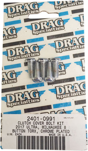 Drag Specialties Bolt Kit M8 Cover Debry Torx Head Chrome Hardware Kits Drag Specialties