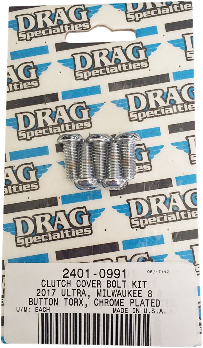 Drag Specialties Bolt Kit M8 Cover Debry Torx Head Chrome Hardware Kits Drag Specialties