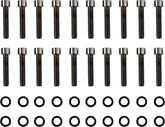 Drag Specialties Bolt Kit M8 Rocker Box Smooth Socket Head Black Hardware Kits Drag Specialties