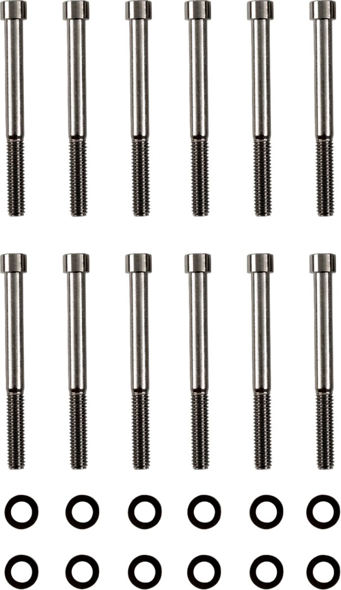 Drag Specialties Bolt Kit M8 Crankcase Smooth Socket Head Black Drag Specialties
