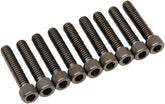 Drag Specialties Bolt Kit M8 Cam Cover Knurled Allen Head Black Hardware Kits Drag Specialties