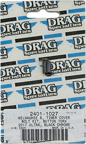Drag Specialties Bolt Kit M8 Cover Timing Torx Head Black Hardware Kits Drag Specialties