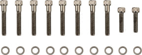 Drag Specialties Bolt Kit M8 Side Cover Tranmission Knurled Allen Head Black Hardware Kits Drag Specialties