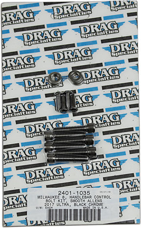 Drag Specialties Bolt Kit M8 Handlebar Control Smooth Socket Head Black Hardware Kits Drag Specialties