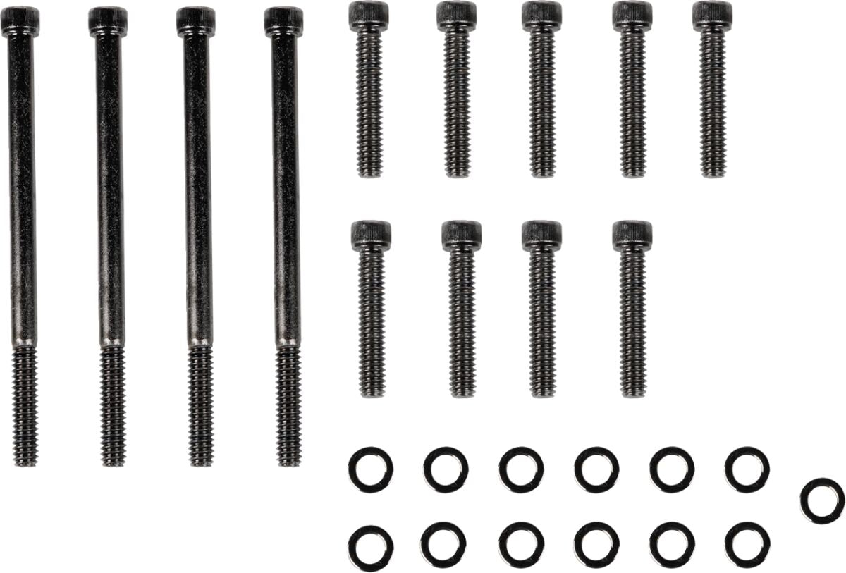 Drag Specialties Bolt Kit M8 Outer Primary Knurled Allen Head Black Hardware Kits Drag Specialties