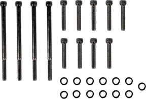 Drag Specialties Bolt Kit M8 Outer Primary Knurled Allen Head Black Hardware Kits Drag Specialties