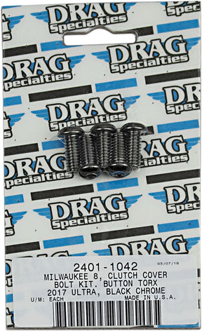 Drag Specialties Bolt Kit M8 Cover Debry Torx Head Black Hardware Kits Drag Specialties