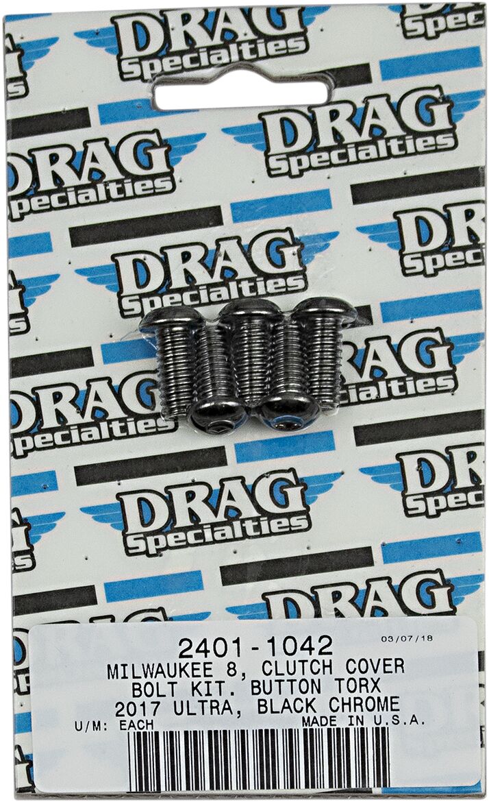 Drag Specialties Bolt Kit M8 Cover Debry Torx Head Black Hardware Kits Drag Specialties