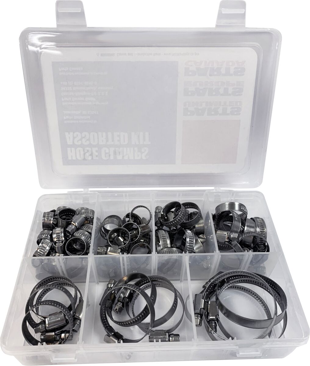 Parts Unlimited Hose Clamp Asst Kit 60 Pcs HARDWARE KITS - ASSORTMENTS Parts Unlimited