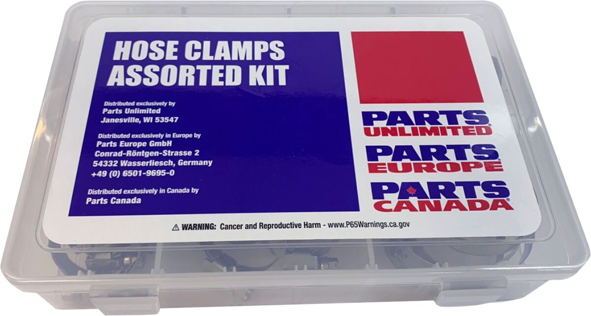 Parts Unlimited Hose Clamp Asst Kit 60 Pcs HARDWARE KITS - ASSORTMENTS Parts Unlimited