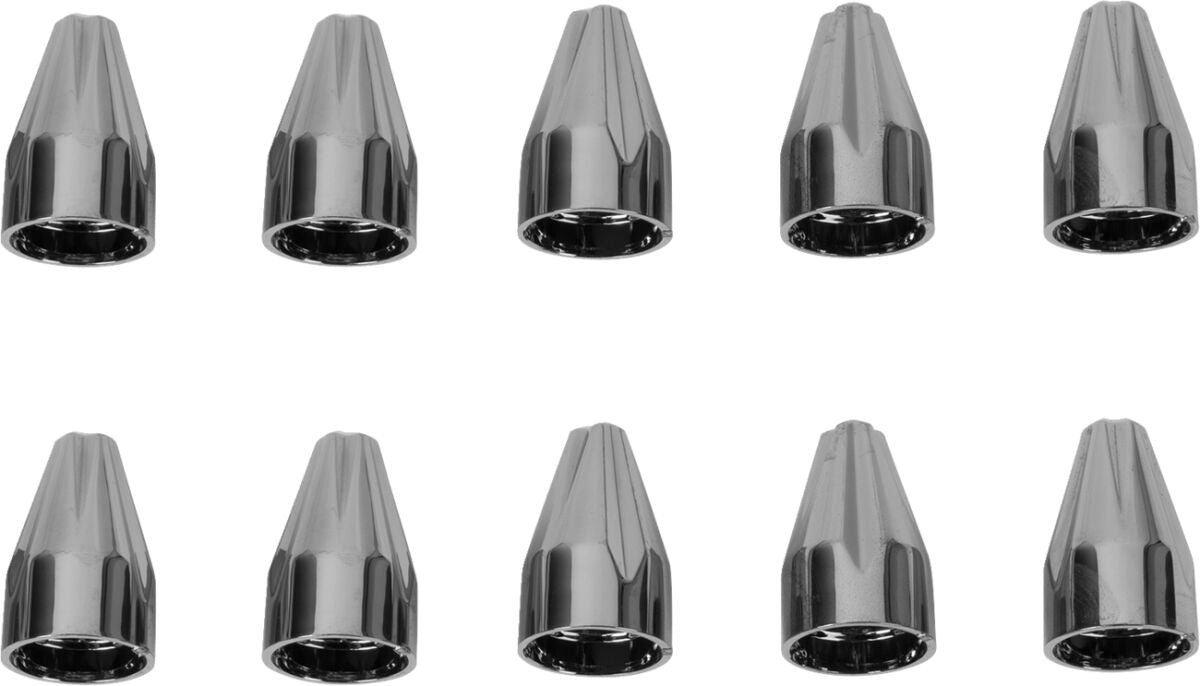 Ciro Caps Fluted 1/4 Blk Chr HARDWARE-MISC ITEMS Ciro