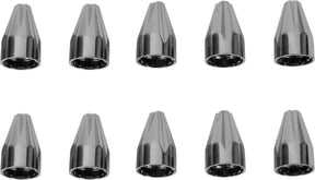 Ciro Caps Fluted 1/4 Blk Chr HARDWARE-MISC ITEMS Ciro