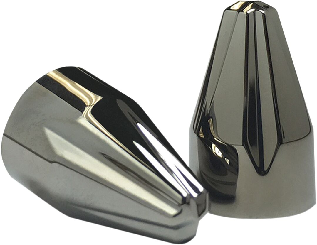 Ciro Caps Fluted 1/4 Blk Chr HARDWARE-MISC ITEMS Ciro