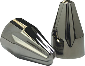 Ciro Caps Fluted 1/4 Blk Chr HARDWARE-MISC ITEMS Ciro