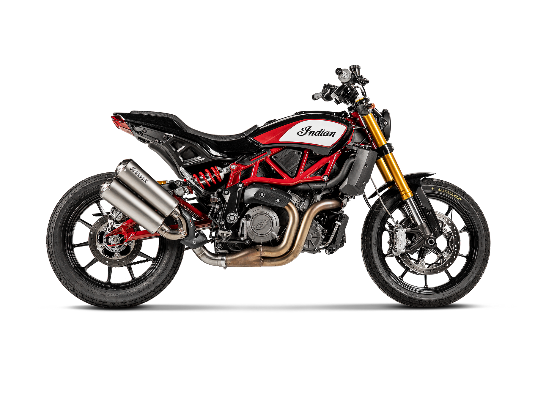 Optional Header Titanium - Indian FTR Headers & Mid-Pipes Akrapovič
