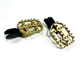 Grabber Foot Pegs, Bronze Anodize - 18+ Softail (Rear) Foot Pegs Bung King