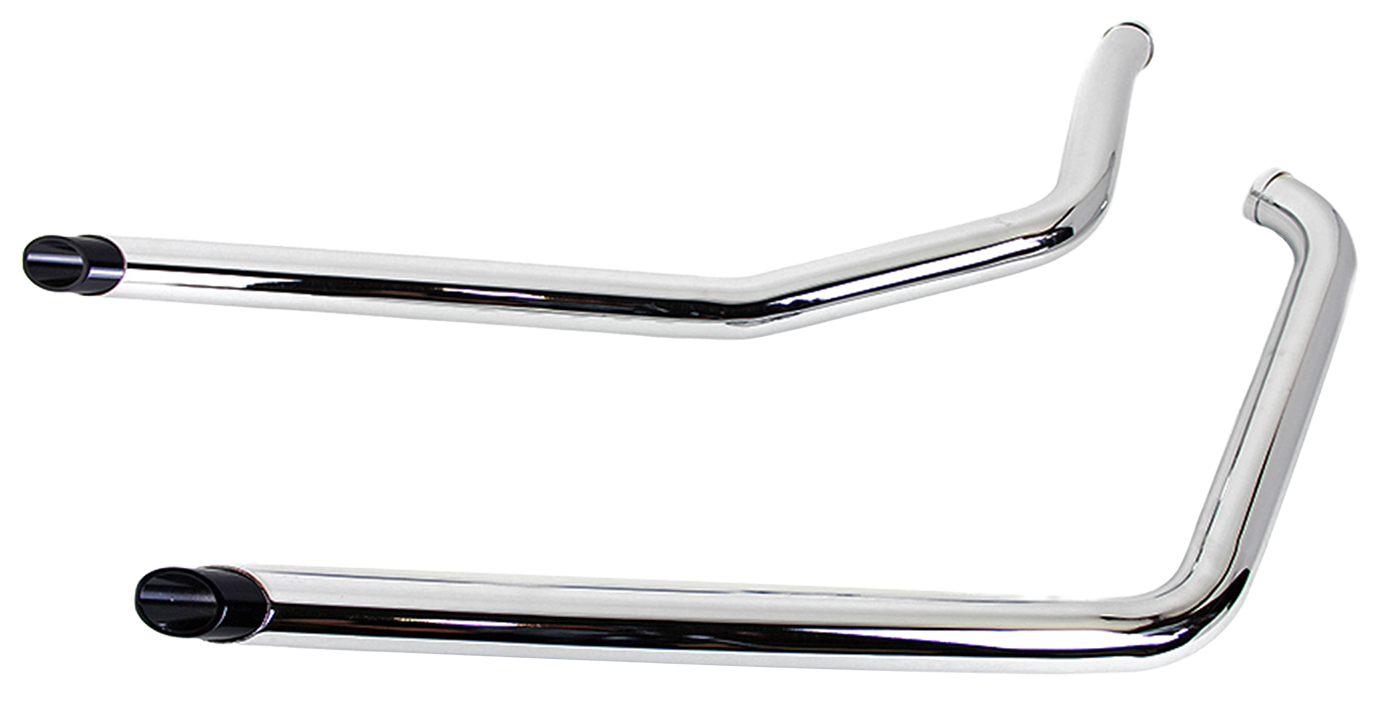 Drag Pipes Chrome/Black Slash Fxst86 99 Drag Pipe V Twin Mfg Default Title