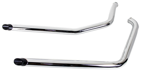 Drag Pipes Chrome/Black Slash Fxst86 99 Drag Pipe V Twin Mfg Default Title