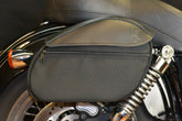 Retro Mini Saddlebags, Forward (OEM turn signal compatible) - Dyna Saddlebags Leather Pros