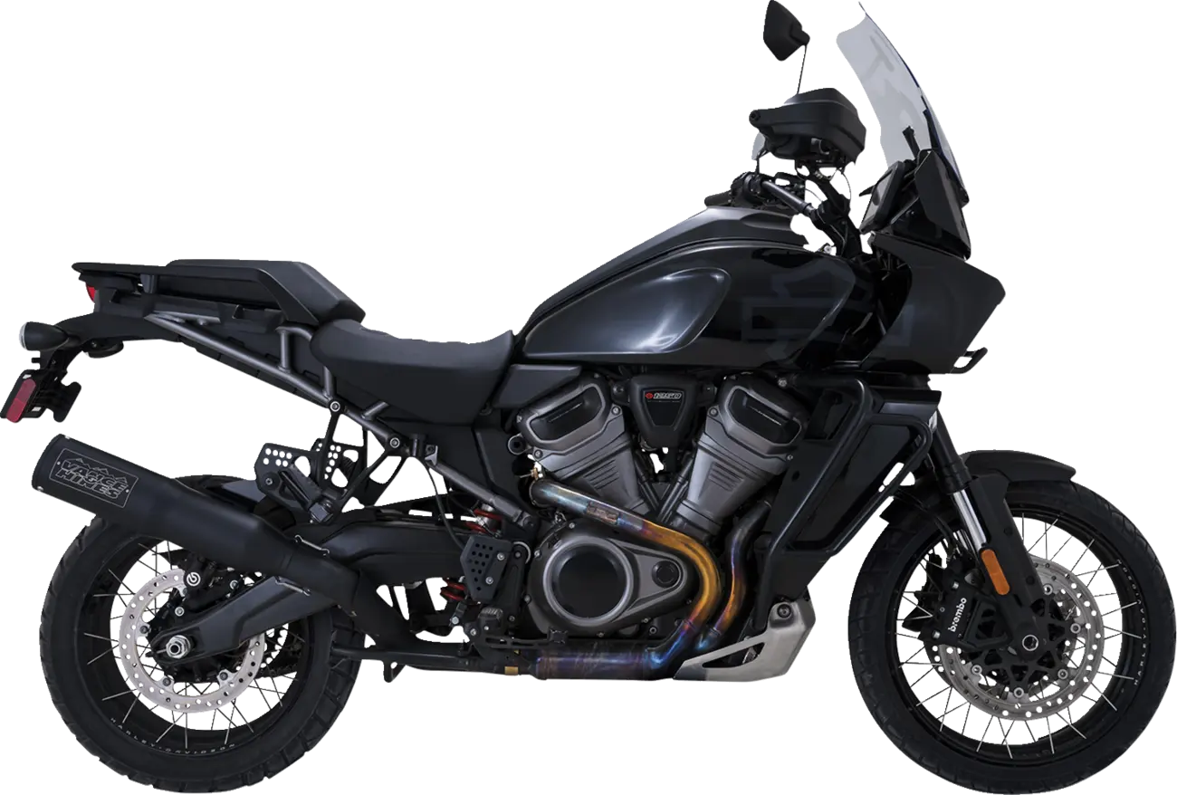 Adventure Hi-Output 450 - Pan America Slip-On Exhaust Vance & Hines Black